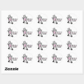 Sticker Rond Girly Cue (Feuille)