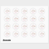 Sticker Rond Girly Cute Pastel Carnival Anniversaire de enfant (Feuille)
