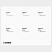 STICKER ROND GISPANIQUE (Feuille)