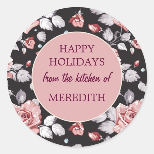 Sticker Rond Gîtes de Noël Cuisine de la (Devant)