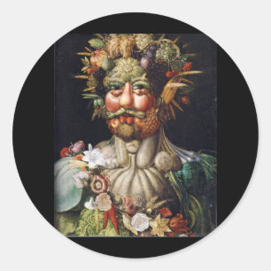 Sticker Rond Giuseppe Arcimboldo Homme végétal (Vertumnus)