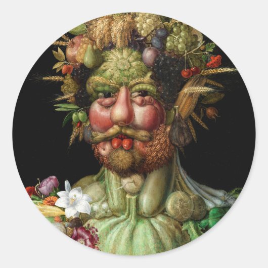 Sticker Rond Giuseppe Arcimboldo - Vertumnus (Devant)