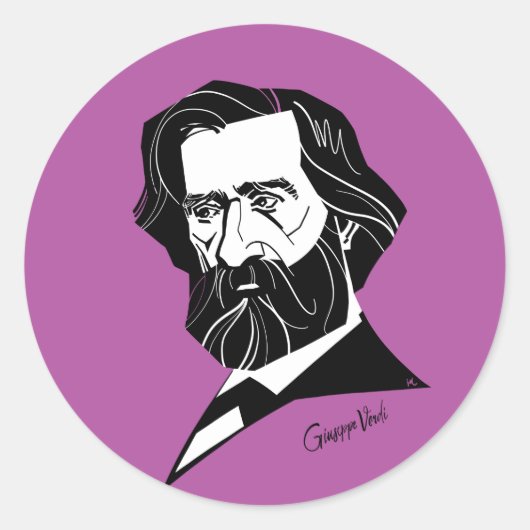 Sticker Rond Giuseppe Verdi (Devant)