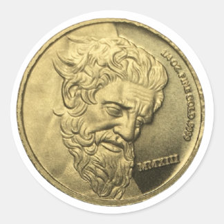 Sticker Rond Give Me the Gold