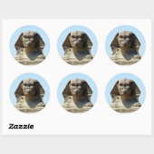 Sticker Rond giza grand sphinx (Feuille)