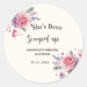 Sticker Rond Glace à l'eau aquarelle Mariage Scoop (Devant)