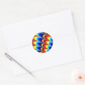 Sticker Rond Glace - Art Fractal (Enveloppe)