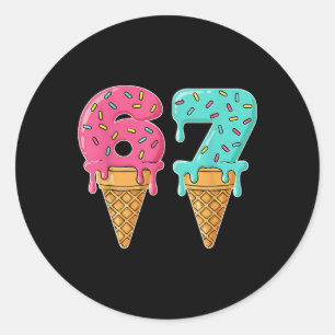 Sticker Rond Glace Bysebyll Drip 67 Bysebyll Mode de vie 101