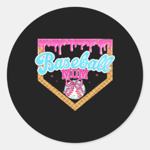 Sticker Rond Glace Bysebyll Goutte Drôle Sport Jour de jeu Byse