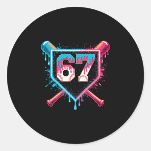 Sticker Rond Glace Bysebyll Goutte Six Sept Slang Gen Alpha