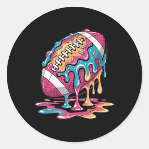 Sticker Rond Glace Crème Chute Football Choses Qb Rb Lineman Wr