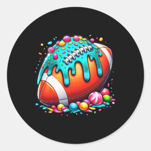 Sticker Rond Glace Crème Goutte Football Machin Pour Garçons Je