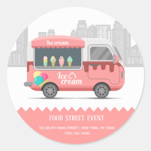 Sticker Rond Glace de rue pour camions