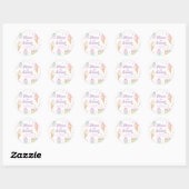 Sticker Rond Glace et Gâteau 3e Anniversaire (Feuille)