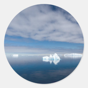 Sticker Rond Glace flottante en Antarctique