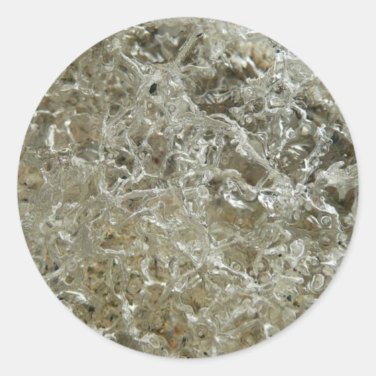 Sticker Rond Glace glaciaire Texture nature Abstraite (Devant)