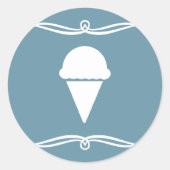 Sticker Rond glace moite (Devant)