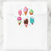 Sticker Rond Glace pop et glaces (Sac)