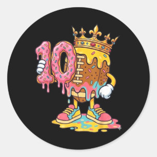 Sticker Rond Glace qui coule pour les 10 ans d'anniversaire de