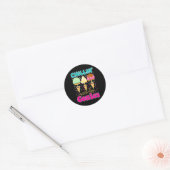 Sticker Rond Glace Rétro De L'été Avec Mes Lapins (Enveloppe)