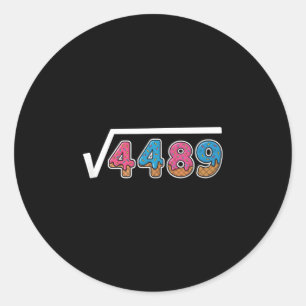 Sticker Rond Glace Six Sept Drip Cool Meme 67 Drôle Carré