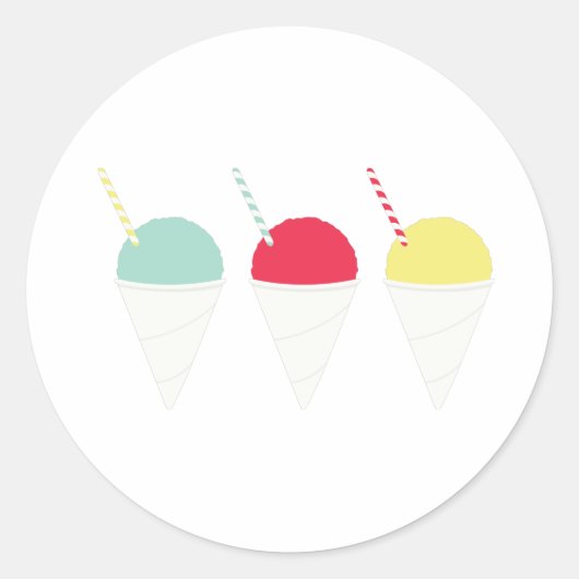 Sticker Rond Glaces colorées (Devant)