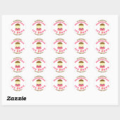 Sticker Rond Glaces napolitaines (Feuille)