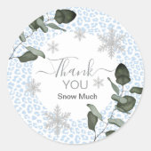 Sticker Rond Glacier Leopard Print Pattern (Devant)