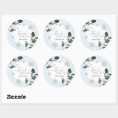 Sticker Rond Glacier Leopard Print Pattern (Feuille)