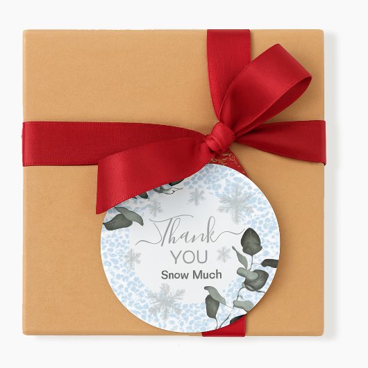 Sticker Rond Glacier Leopard Print Pattern