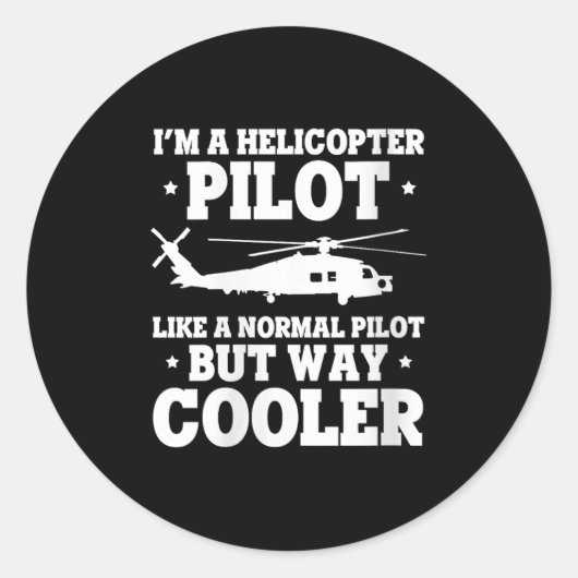 Sticker Rond Glacière de lot d'hélicoptères pour femmes par rap (Devant)