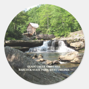STICKER ROND GLADE CREEK GRIST MILL—STICKER