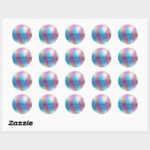 Sticker Rond Glam arc-en-ciel Iridescendant (Feuille)