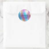 Sticker Rond Glam arc-en-ciel Iridescendant (Sac)