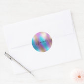 Sticker Rond Glam arc-en-ciel Iridescendant (Enveloppe)