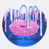 Glam d'emballage de maquillage rose bleu lipgloss