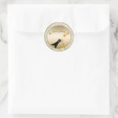 Sticker Rond Glam Gold Champagne & Diamonds (Sac)