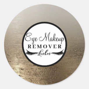 Sticker Rond Glam Gold Maquillage Lashes Salon Remover Personna
