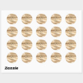 Sticker Rond Glam Gold Parties scintillant Palm Tree (Feuille)