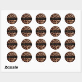 Sticker Rond Glam Parties scintillant Sparkle Sparkly Cheetah E (Feuille)