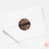 Sticker Rond Glam Parties scintillant Sparkle Sparkly Cheetah E (Enveloppe)