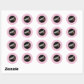 Sticker Rond Glam Pastel engagé (Feuille)