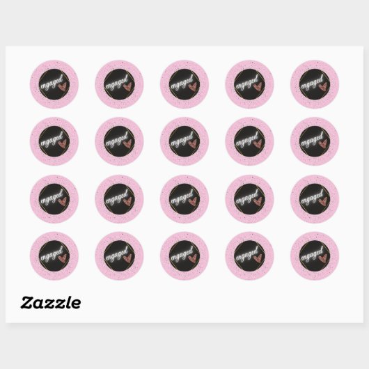 Sticker Rond Glam Pastel engagé (Feuille)