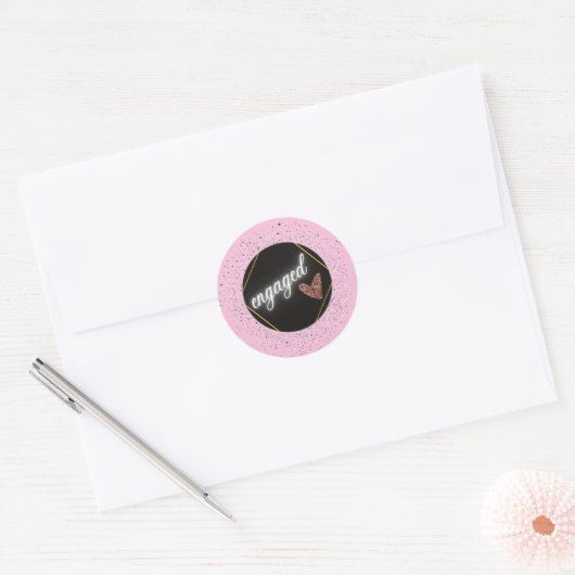 Sticker Rond Glam Pastel engagé (Enveloppe)