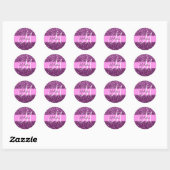Sticker Rond Glam Pink & Purple Parties scintillant Sparkings N (Feuille)