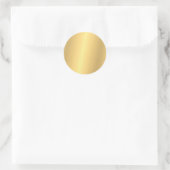 Sticker Rond Glamor Blank Modèle Élégant Faux Gold Creative (Sac)