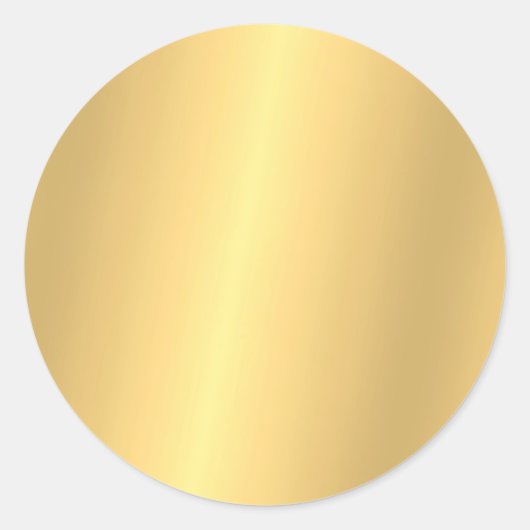 Sticker Rond Glamor Blank Modèle Élégant Faux Gold Creative (Devant)