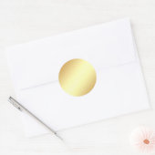 Sticker Rond Glamor Faux Gold Blank Modèle Élégant Chic (Enveloppe)