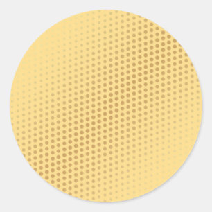 Sticker Rond Glamor Faux Gold Blank Modèle Moderne Chic