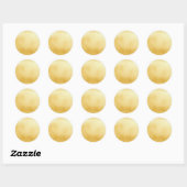 Sticker Rond Glamor Gold Faux Metallic (Feuille)